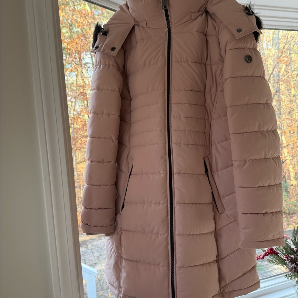 Calvin Klein Light Pink Puffer Coat